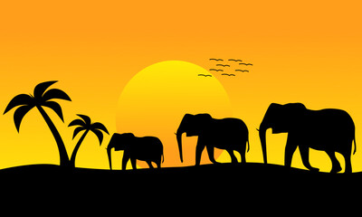 Obraz na płótnie Canvas savanna landscape with giraffe