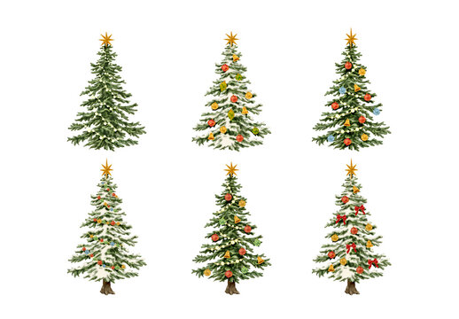 Christmas Tree Clipart Illustrations