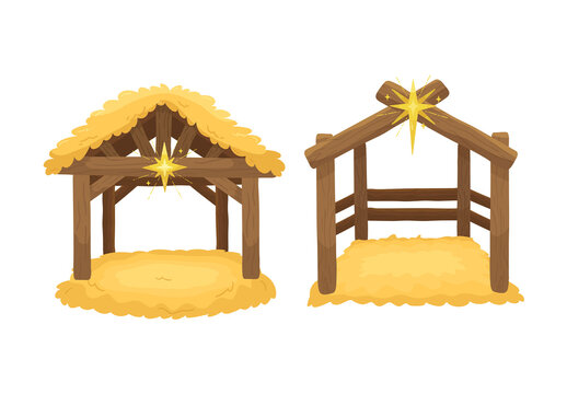 Empty Stable Where Jesus Was Born Christmas Nativity Story Elements