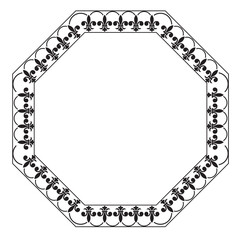イラスト素材: レトロ、アンティーク、ビンテージのフレーム。ゴージャスな飾り罫オーナメント