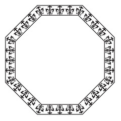 イラスト素材: レトロ、アンティーク、ビンテージのフレーム。ゴージャスな飾り罫オーナメント