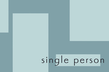 single person living alone illustration