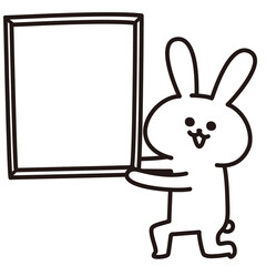 色加工ok うさぎ素材No.106 元号発表風