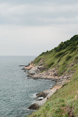 Fototapeta na wymiar mountain landscape with sea view
