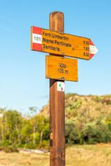 Segnaletica di Percorso di Trekking verso Pentimele