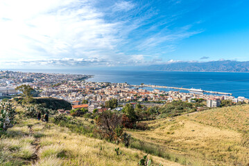 Panorama su Reggio Calabria dalla collina di Pentimente