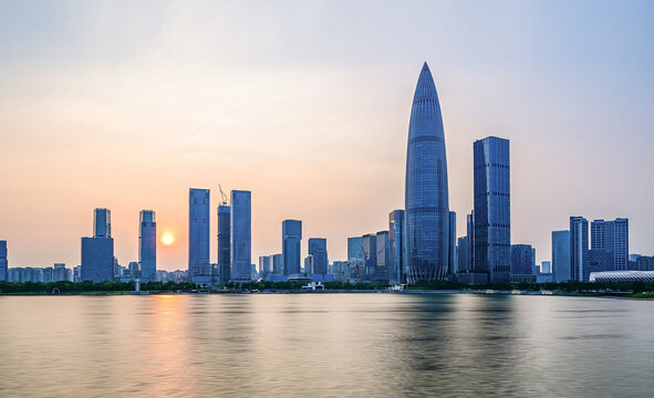 Skyline of Houhai CBD buildings, Nanshan District, Shenzhen, China © WR.LILI