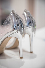 Wedding shoes. rhinestone shoes. party shoes. wedding decorations. Wedding accessories. shoes and glittery jewelry