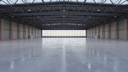 Airplane Hangar Interior 7b