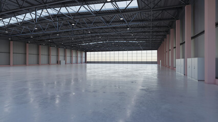 Airplane Hangar Interior 7b