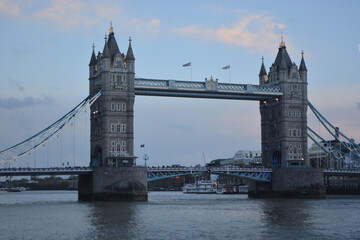Fototapeta na wymiar London landmark Towerbridge at dawn, a famous sight in the UK