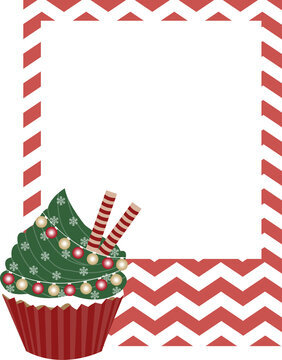 A frame for a Christmas moments with cupcake design