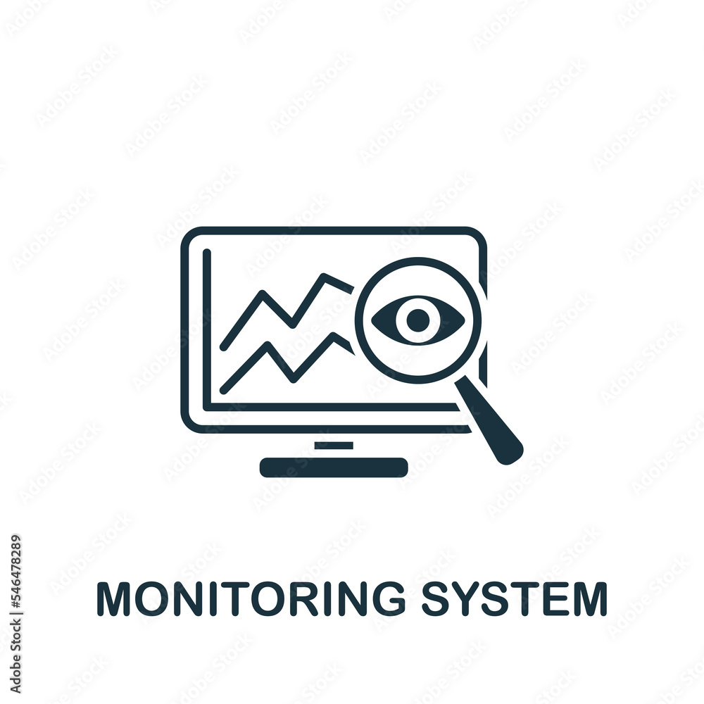 Poster monitoring system icon. monochrome simple product management icon for templates, web design and info