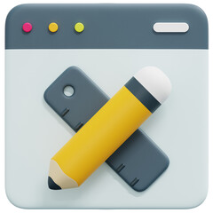 art 3d render icon illustration