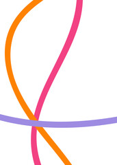 Pink Orange Purple Abstract Doodle Lines 