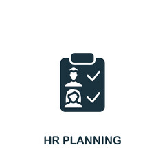 Hr Planning icon. Monochrome simple Project Management icon for templates, web design and infographics
