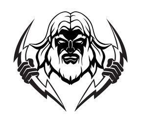 Zeus Wrath Sigil, Shadowed Illustration