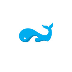 Whale Logo. Whale Icon. Fish Logo Design