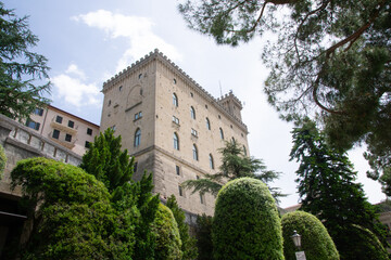 Fototapeta na wymiar Homes in San Marino, typical dwellings in San Marino