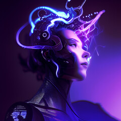 Obraz premium Cyber crown