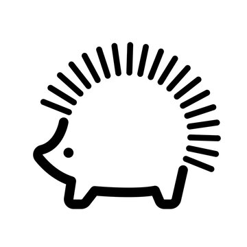 recommend clip art: hedgehog flat logo icon vector illustration mascot silhouette design