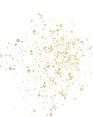 Gold splatter, isolated png transparent background graphic element	