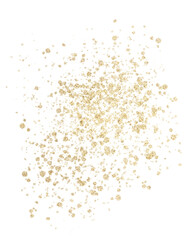 Gold splatter, isolated png transparent background graphic element	