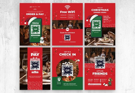 Christmas QR Code Flyer Template