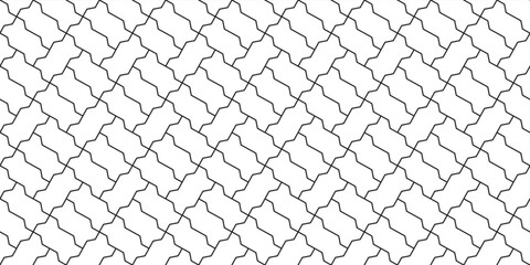 Fototapeta premium Zig zag shape paving blocks design. Seamless landscape outdoor bricks pattern combination in vector se no.11