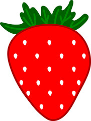 Obraz premium Hand drawn style drawing strawberry