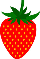 Obraz premium Hand drawn style drawing strawberry