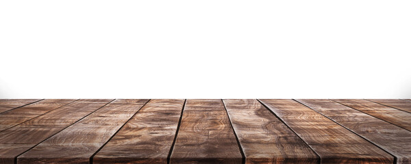 Empty wood table top PNG file background - can used for display or montage your products. - 546486028