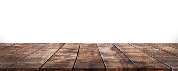Empty wood table top PNG file background - can used for display or montage your products.