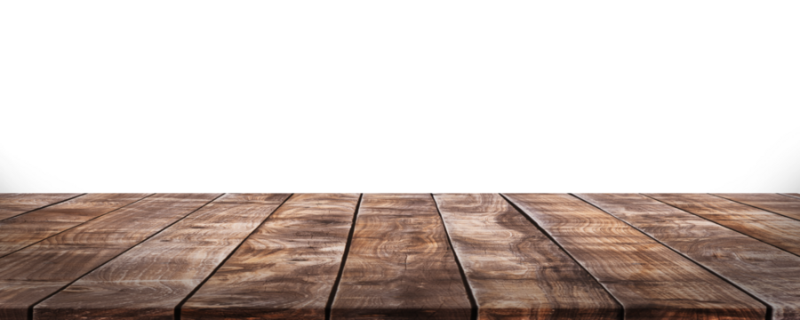 Empty wood table top PNG file background - can used for display or montage your products.