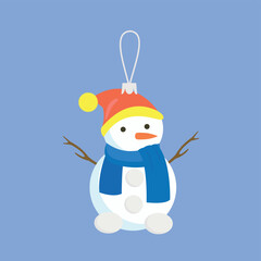 Christmas tree toy in the form of a snowman