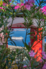 Beautiful Landscape Panorama view of Santorini Greece
