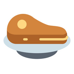 meat flat icon style