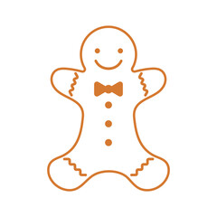 Christmas Gingerbread icon vector. Christmas illustration sign. cake symbol. food logo.