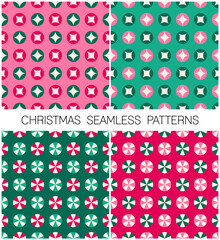 Set of geometric elements pattern for christmas and new year holidays. 