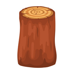 piece log for oven wood structure. Stack of trees with branches, wooden planks, stumps and timber. Parts of trees for lighting fire.Vector illustration isolated on white