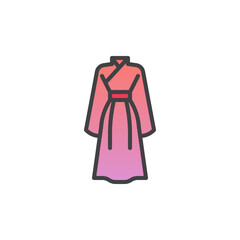 Hanfu dress filled outline icon