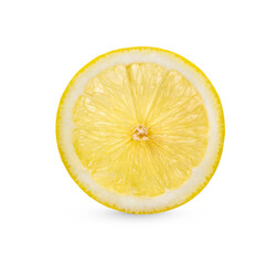 Fresh lemon sliced isolated on white background