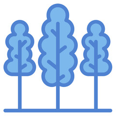 trees two tone icon style