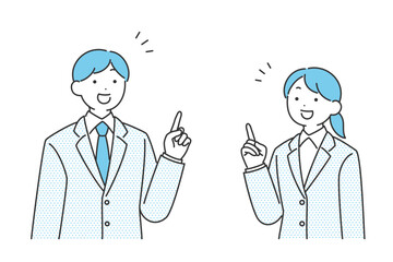 ひらめいた就活生・ビジネスのイラスト