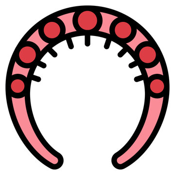 hairband filled outline icon style