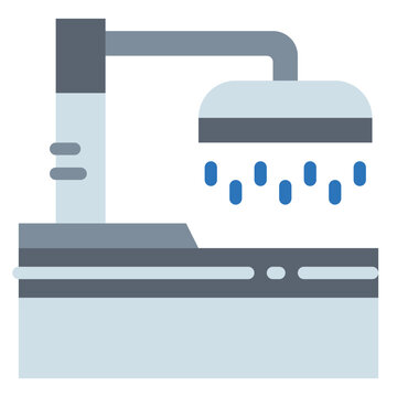 Hair Washing Flat Icon Style