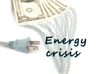 Energy crisis and inflation rate concept. Expensive electricity