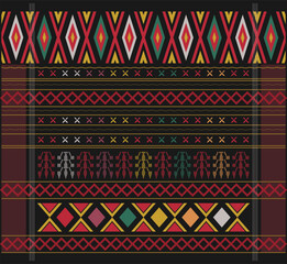 Batik Ethnic Medan Pattern Vector Background Illustration Ulos Sumatera