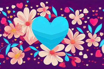 valentine background with hearts as wallpaper