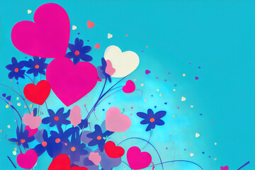 valentine background with hearts as wallpaper